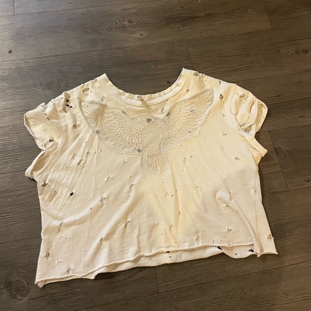 LF Emma and sam eagle ripped crop top